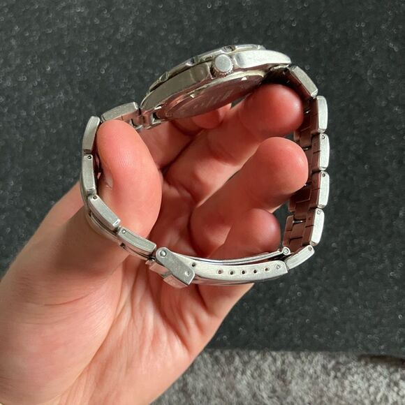 KRIEGER SPORT SILVER WHITE WATCH ADULT UNISEX CERTIFIED SWISS CHRONOMETER - Picture 4 of 8